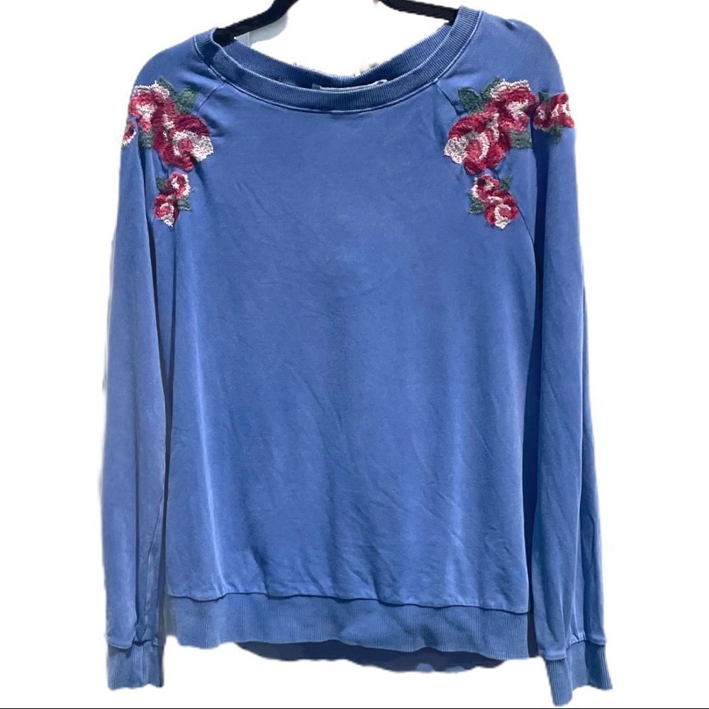 Standard Grace Cottage Core Embroidered Sweatshirt Sz M